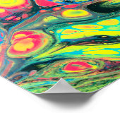 Wild Acrylic Fluid Art Abstract Poster (Ecke)
