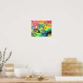 Wild Acrylic Fluid Art Abstract Poster (Küche)