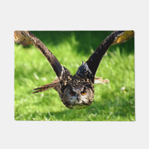Wild-Adler-Owl im vollen Flug Fußmatte