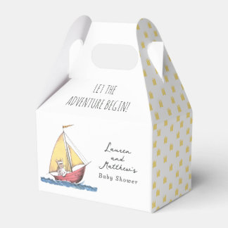 Wild Adventure Baby Shower Sailboat Geschenkschachtel