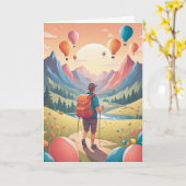 Wild Adventure Birthday Wishes Karte (Gelbe Blume)