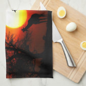 Wild Africa Küchen Handtücher (Viertel Falte)