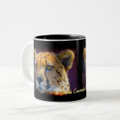 Wild Africa Tierliebhaber Big Five Cheetah Zweifarbige Tasse (Vorderseite Links)
