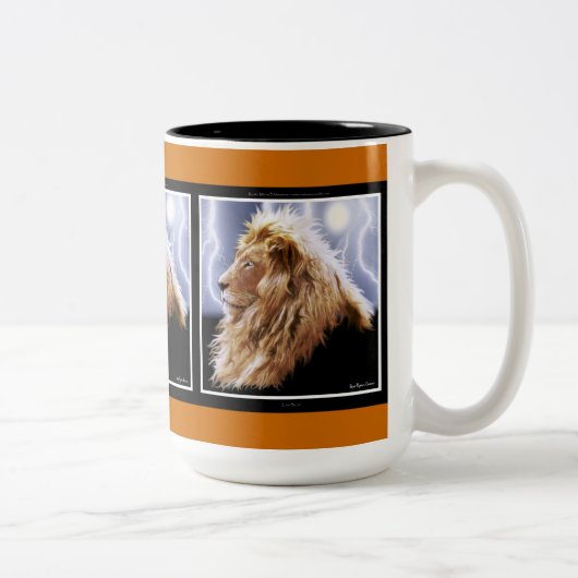 Wild African Lion Animal Liebhaber Big Five Zweifarbige Tasse (Rechts)