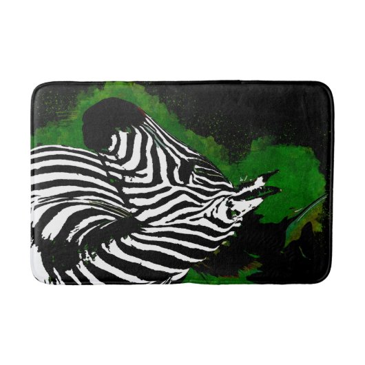 Wild African Zebra Night Badematte (Vorderseite)