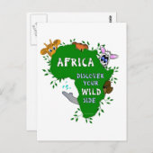 Wild Afrika Postkarte (Vorne/Hinten)