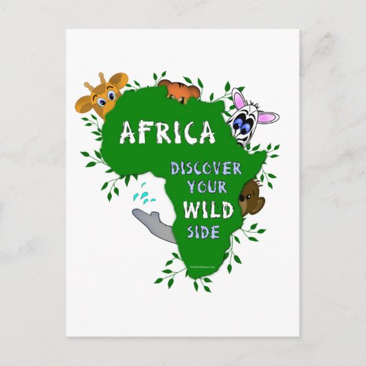 Wild Afrika Postkarte (Vorderseite)