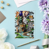 Wild afrikanische Savanna Tiere Acryleinladungen (In Situ (Hochzeit))