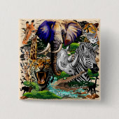 Wild afrikanische Savanna Tiere Button (Vorderseite)