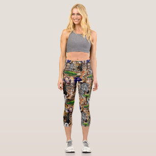 Wild afrikanische Savanna Tiere Capri Leggings
