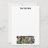 Wild afrikanische Savanna Tiere Einladung (Rückseite)