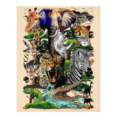 Wild afrikanische Savanna Tiere Fotodruck (Vorne)