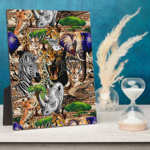 Wild afrikanische Savanna Tiere Fotoplatte
