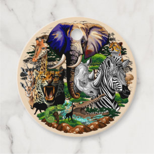 Wild afrikanische Savanna Tiere Geschenkanhänger