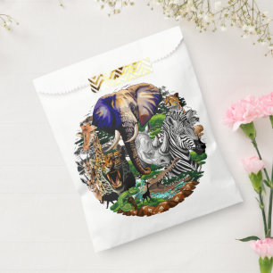 Wild afrikanische Savanna Tiere Geschenktütchen