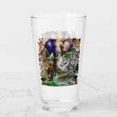 Wild afrikanische Savanna Tiere Glas (Rückseite)