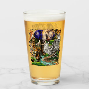Wild afrikanische Savanna Tiere Glas
