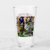 Wild afrikanische Savanna Tiere Glas (Vorderseite)