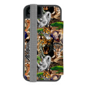 Wild afrikanische Savanna Tiere Incipio iPhone Geldbeutel-Hülle (Folio Rückseite)