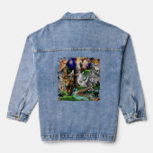 Wild afrikanische Savanna Tiere Jeansjacke (Rückseite)