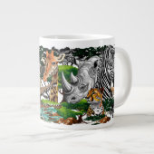 Wild afrikanische Savanna Tiere Jumbo-Tasse (Vorderseite Rechts)