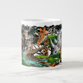 Wild afrikanische Savanna Tiere Jumbo-Tasse (Vorderseite)