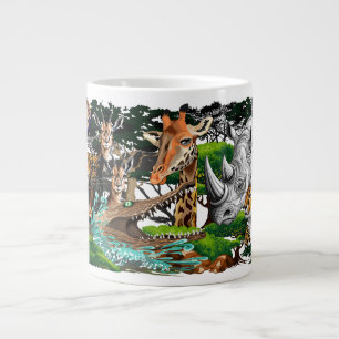 Wild afrikanische Savanna Tiere Jumbo-Tasse