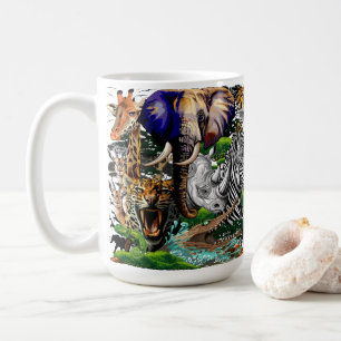 Wild afrikanische Savanna Tiere Kaffeetasse