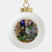 Wild afrikanische Savanna Tiere Keramik Kugel-Ornament (Vorderseite)