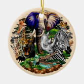 Wild afrikanische Savanna Tiere Keramik Ornament (Vorne)