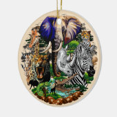 Wild afrikanische Savanna Tiere Keramik Ornament (Links)