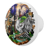 Wild afrikanische Savanna Tiere Keramikknauf (Rechts)
