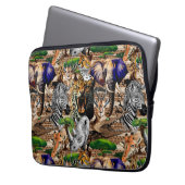 Wild afrikanische Savanna Tiere Laptopschutzhülle (Vorderseite Links)