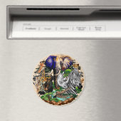 Wild afrikanische Savanna Tiere Magnet (In Situ (Geschirrspüler))