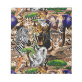 Wild afrikanische Savanna Tiere Notizblock (Vorderseite)