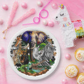 Wild afrikanische Savanna Tiere Pappteller (Party)