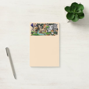 Wild afrikanische Savanna Tiere Post-it Klebezettel