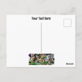 Wild afrikanische Savanna Tiere Postkarte (Rückseite)