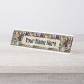 Wild afrikanische Savanna Tiere Schreibtischnamensplakette (Vorderseite )