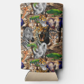 Wild afrikanische Savanna Tiere Selters Dosenkühler (Rückseite)