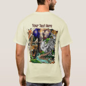 Wild afrikanische Savanna Tiere T-Shirt (Rückseite)