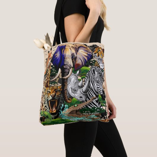 Wild afrikanische Savanna Tiere Tasche (Von Nahem)