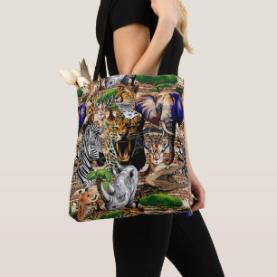 Wild afrikanische Savanna Tiere Tasche