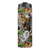 Wild afrikanische Savanna Tiere Thermosbecher (Vorderseite)