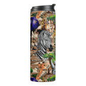 Wild afrikanische Savanna Tiere Thermosbecher (Nach links gedreht)