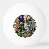 Wild afrikanische Savanna Tiere Tischtennisball (Vorderseite)