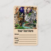 Wild afrikanische Savanna Tiere Visitenkarte (Vorderseite)