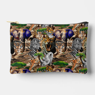 Wild afrikanische Savanna Tiere Zubehörtasche