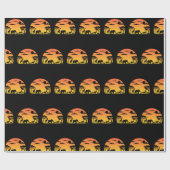 Wild afrikanische Tiere Safari Sunset Geschenkpapier (Flach)