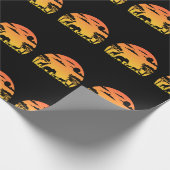 Wild afrikanische Tiere Safari Sunset Geschenkpapier (Ecke)